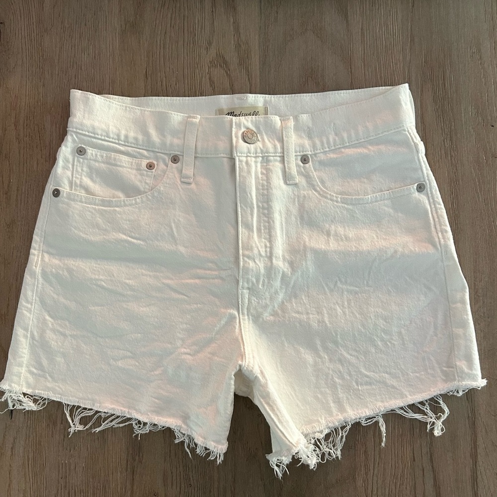 White Denim Shorts Madewell